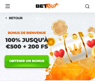 Bonus de Bienvenue au Casino Bet Riot Obtenir no Deposit Bonus au RiotBet Casino Aujourd’hui
