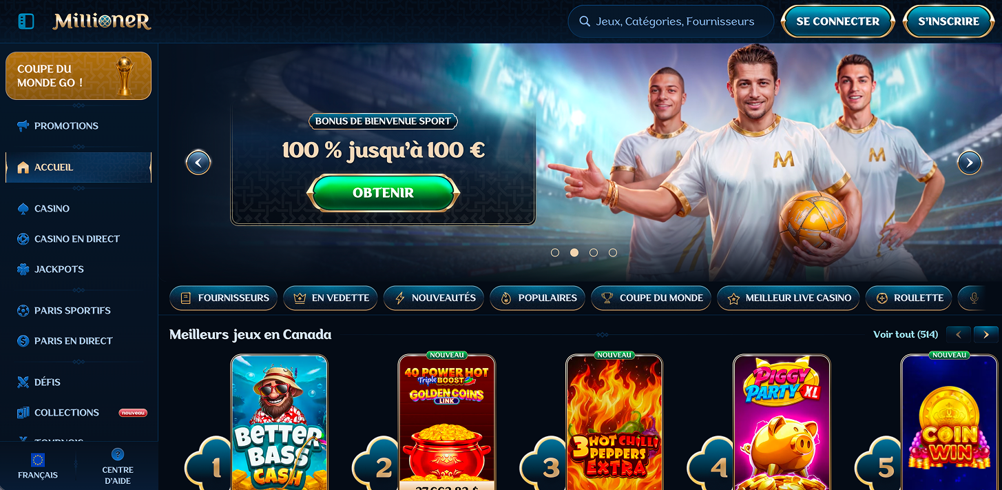 Avis sur Franais Casino Millioner